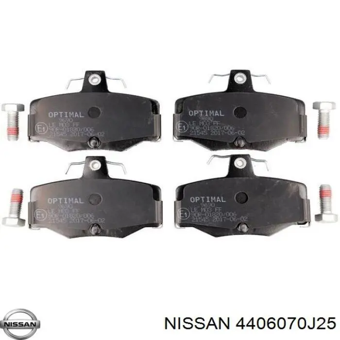 4406070J25 Nissan pastillas de freno traseras