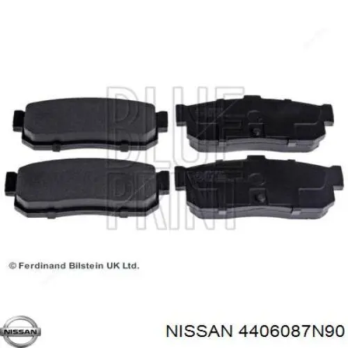 4406087N90 Nissan pastillas de freno traseras