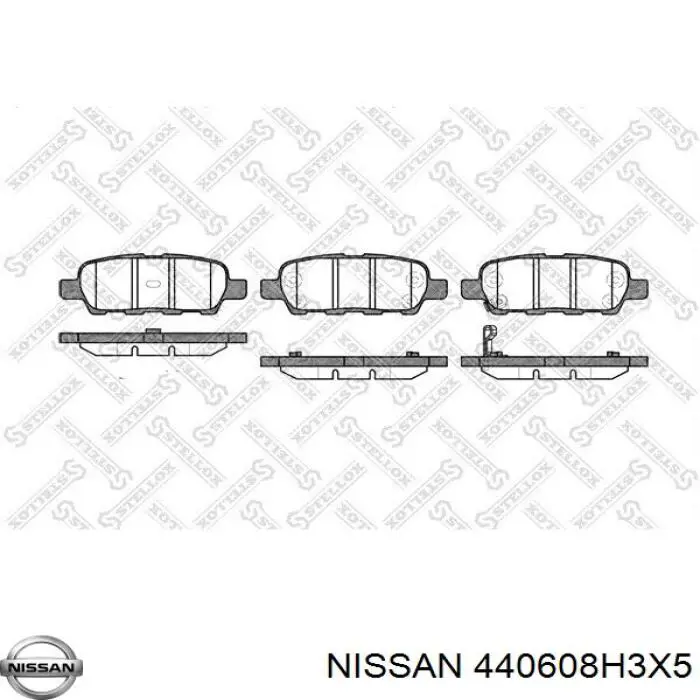 440608H3X5 Nissan pastillas de freno traseras