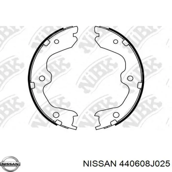 440608J025 Nissan juego de zapatas de frenos, freno de estacionamiento