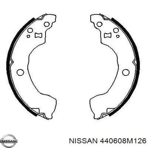 440608M126 Nissan zapatas de frenos de tambor traseras