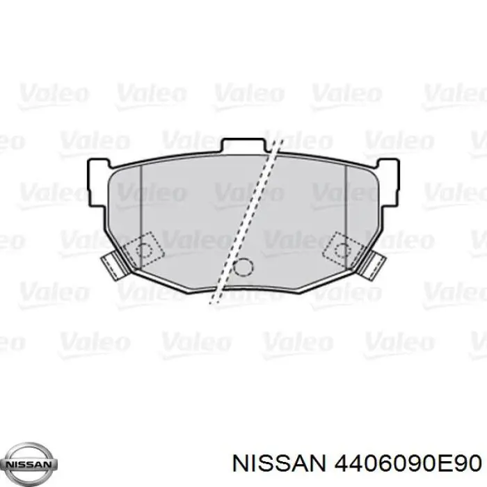 4406090E90 Nissan pastillas de freno traseras