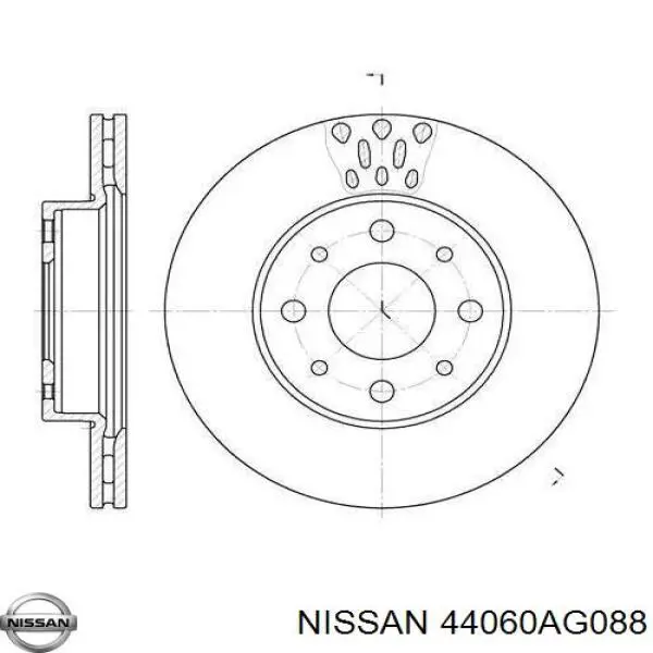 44060AG088 Nissan pastillas de freno traseras