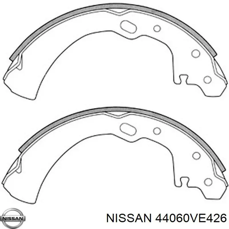 44060VE426 Nissan zapatas de frenos de tambor traseras