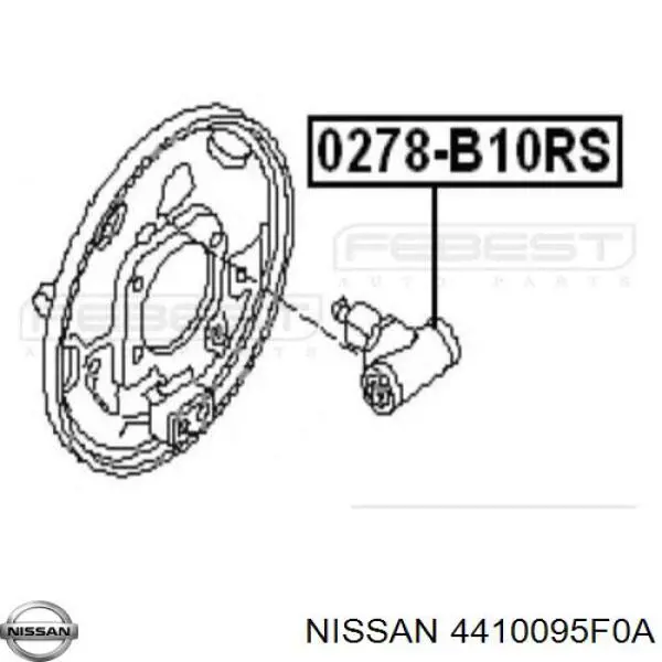  Cilindro de freno de rueda trasero para Nissan Almera B10RS