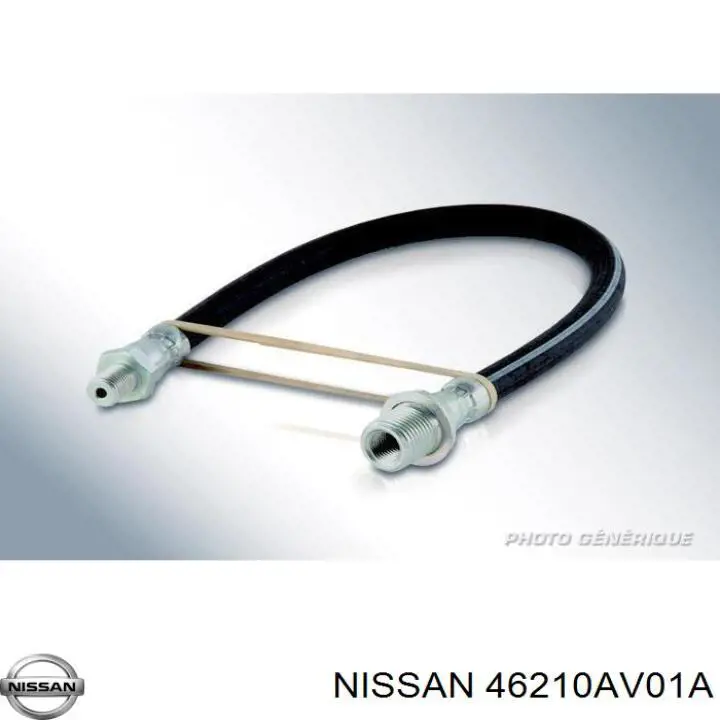 46210AV01A Nissan tubo flexible de frenos trasero derecho