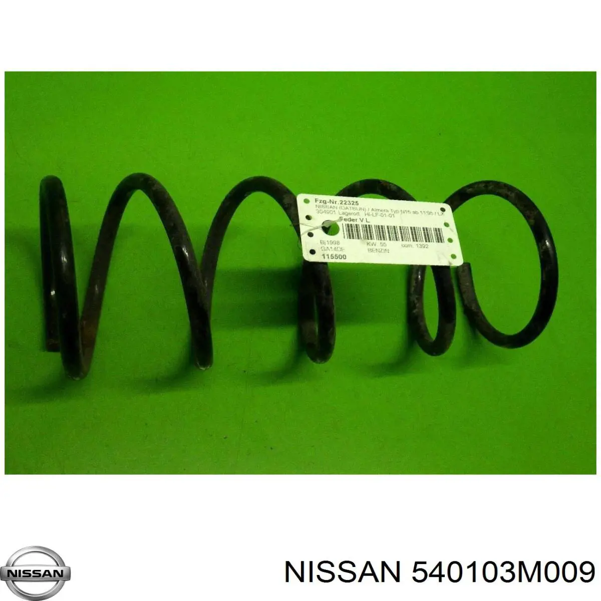 540103M009 Nissan muelle de suspensión eje delantero