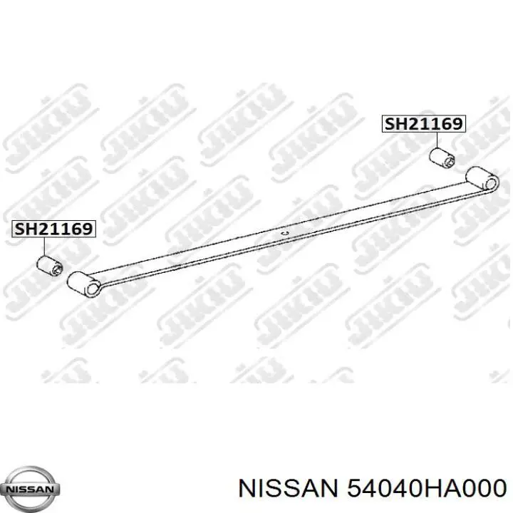 54040HA000 Nissan silentblock delantero de ballesta delantera