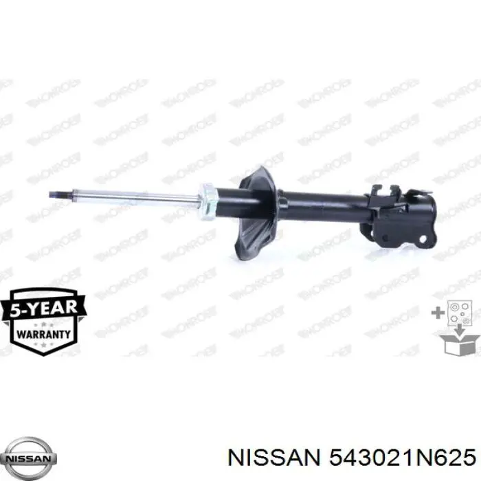 543021N625 Nissan amortiguador delantero izquierdo