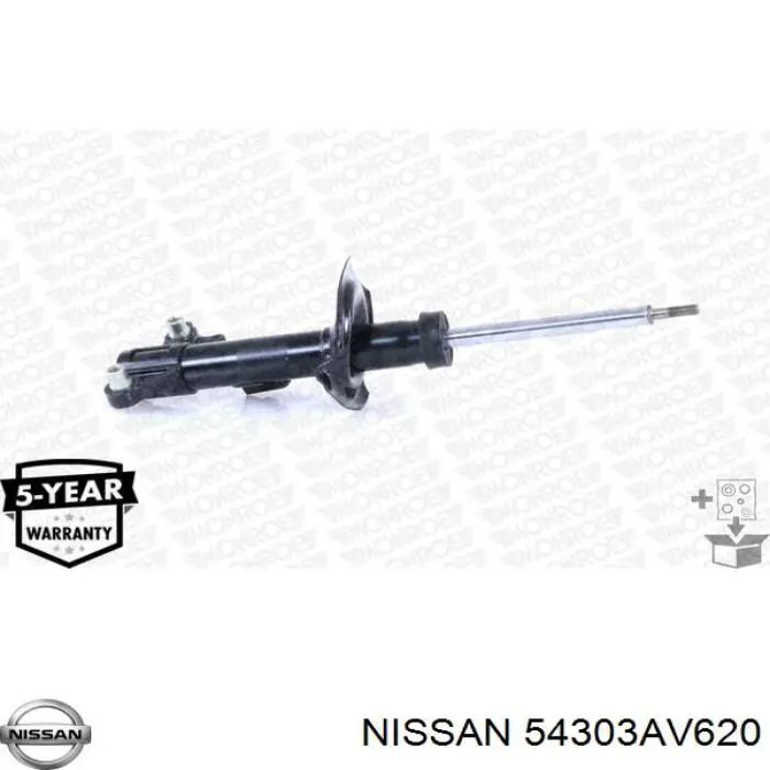 54303AV620 Nissan amortiguador delantero izquierdo