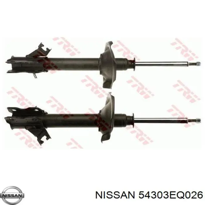 54303EQ026 Nissan amortiguador delantero izquierdo