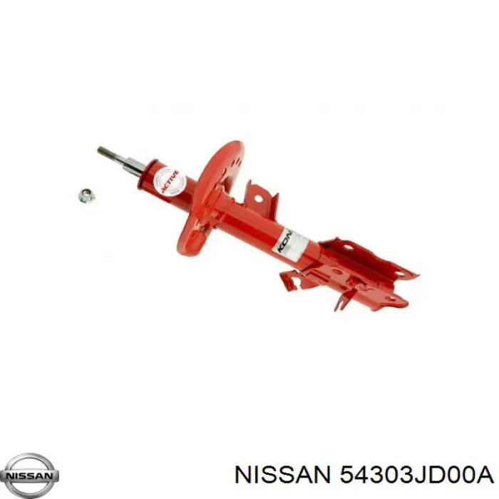 54303JD00A Nissan amortiguador delantero izquierdo