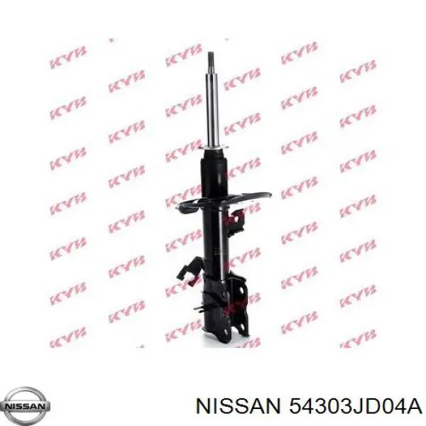 54303JD04A Nissan amortiguador delantero izquierdo