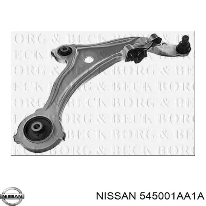 545001AA1A Nissan barra oscilante, suspensión de ruedas delantera, inferior derecha