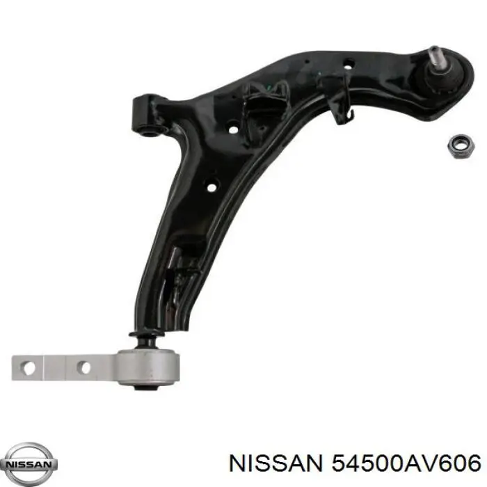 54500AV606 Nissan barra oscilante, suspensión de ruedas delantera, inferior derecha