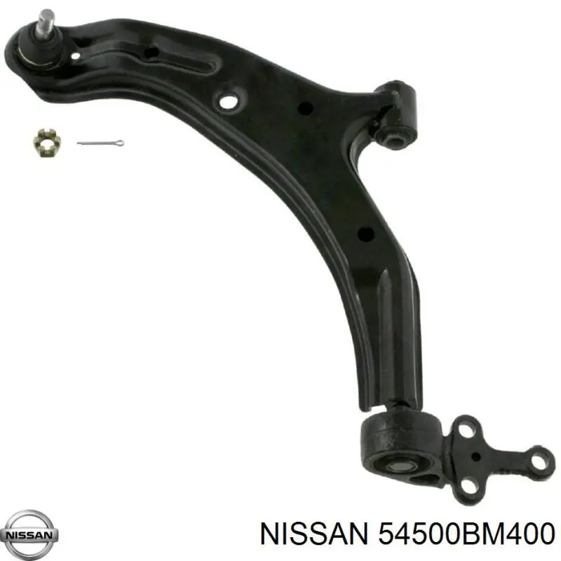 54500BM400 Nissan barra oscilante, suspensión de ruedas delantera, inferior derecha