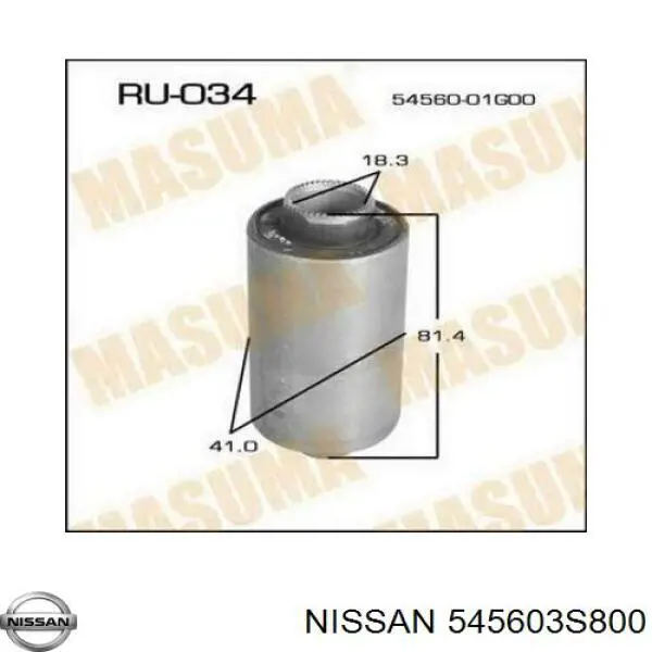 545603S800 Nissan silentblock de suspensión delantero inferior