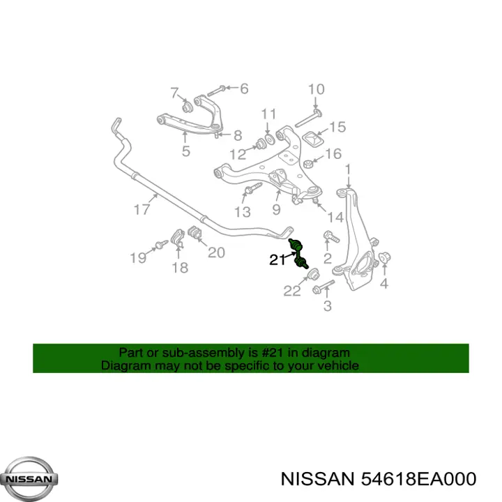 54618EA000 Nissan barra estabilizadora delantera derecha