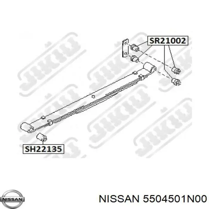  Silentblock trasero de ballesta trasera para Nissan Urvan E24