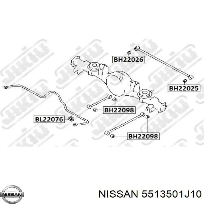 S2027063 Polcar silentblock de brazo suspensión trasero transversal