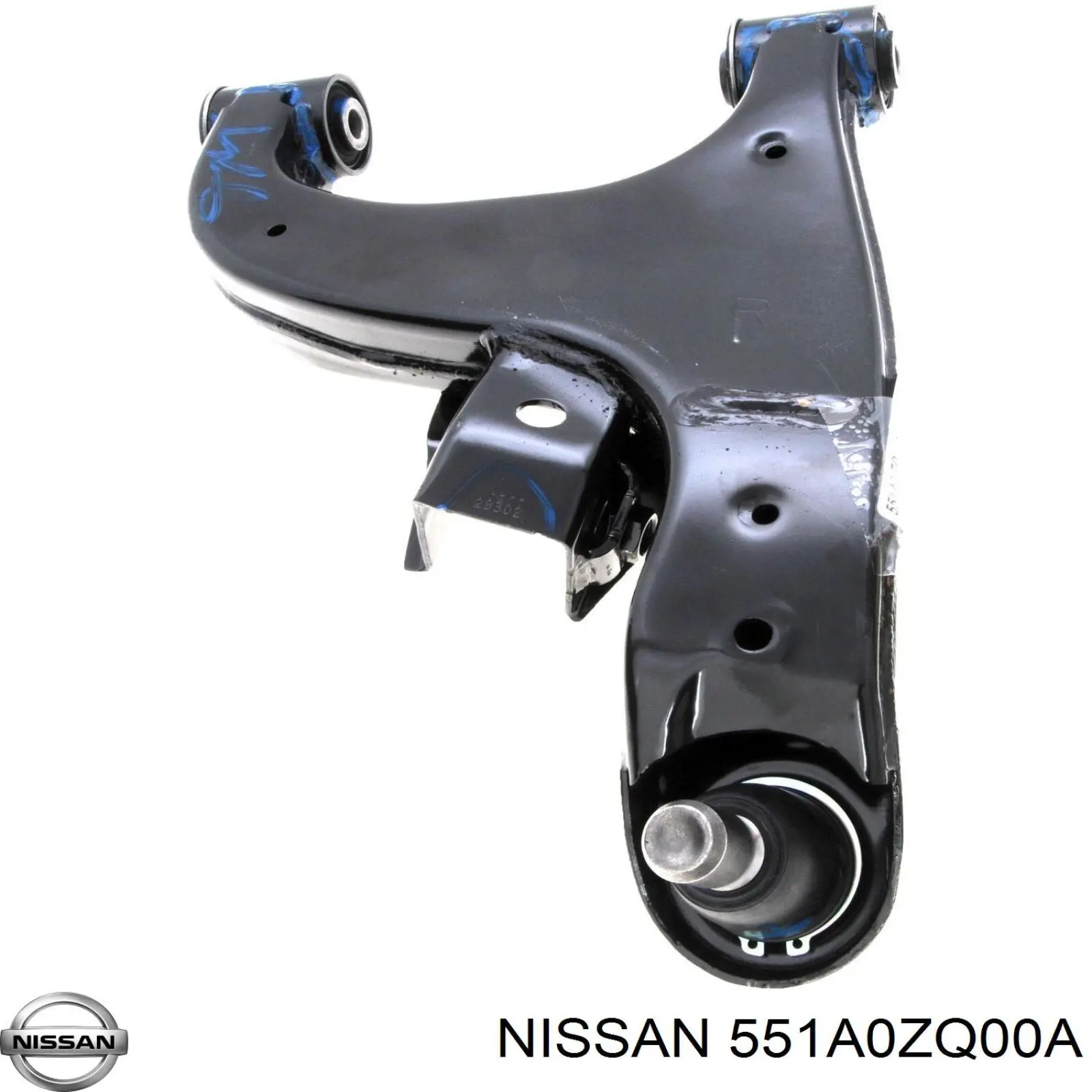 551A0ZQ00A Nissan brazo suspension (control trasero inferior derecho)