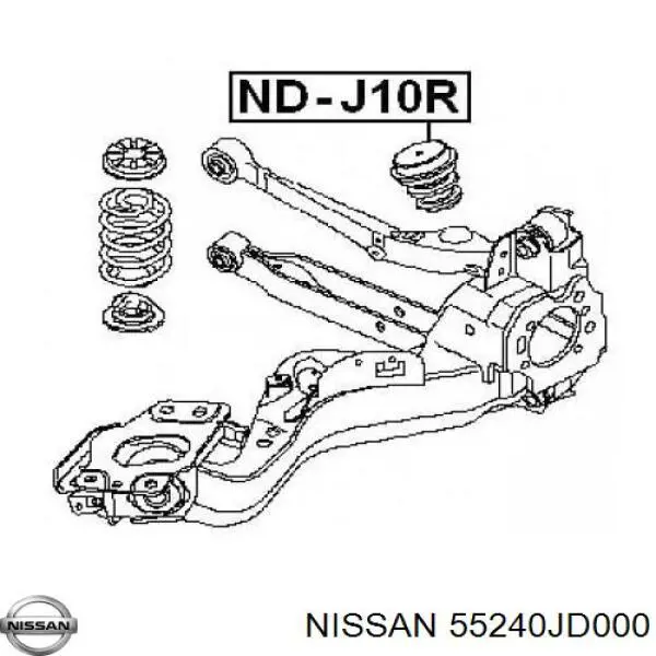 55240JD000 Nissan almohadilla de tope, suspensión trasera