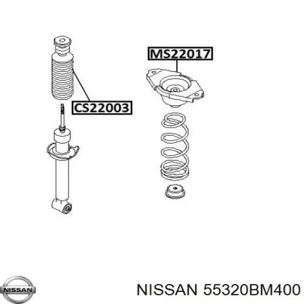 55320BM400 Nissan soporte amortiguador trasero