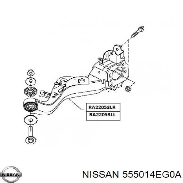  Mangueta trasera derecha (suspension) para Nissan Qashqai 1 