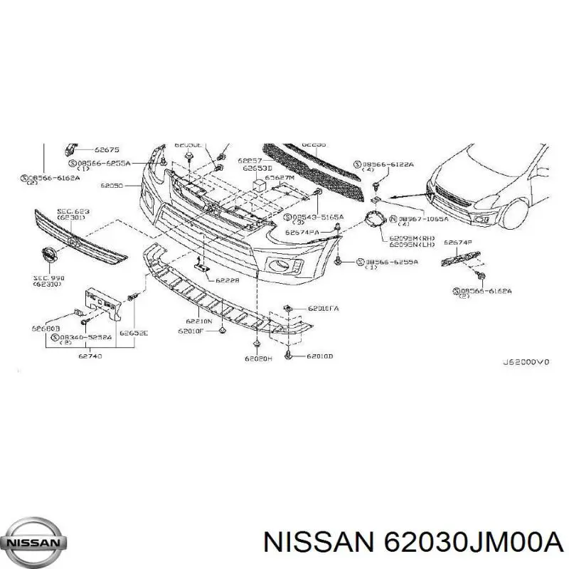  Refuerzo parachoque delantero para Nissan Qashqai 1 