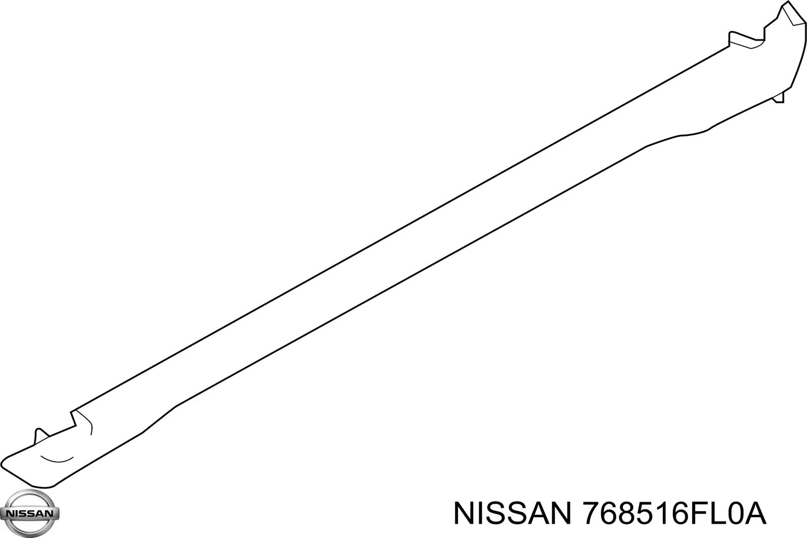  Listón de acceso exterior izquierdo para Nissan Rogue T32U