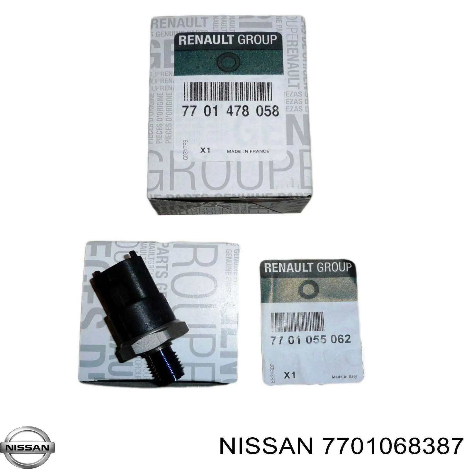 7701068387 Nissan sensor de presión de combustible