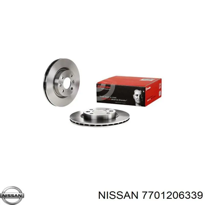 7701206339 Nissan freno de disco delantero