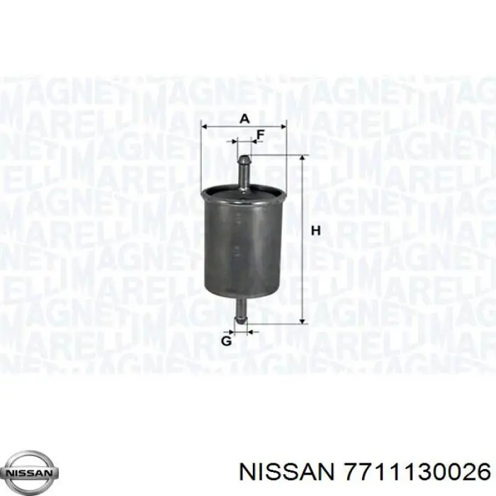 7711130026 Nissan filtro combustible