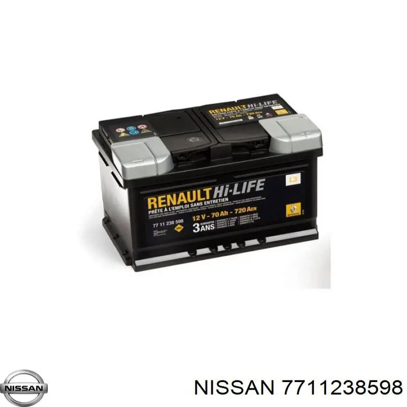 7711238598 Nissan batería de arranque