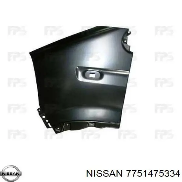 7751475334 Nissan guardabarros delantero derecho