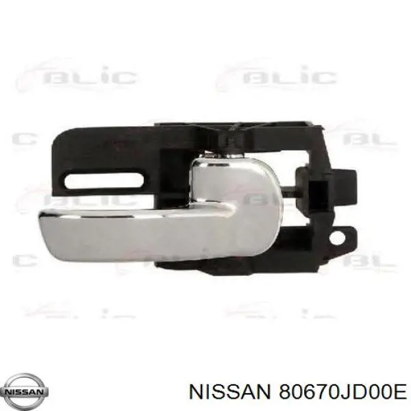 80670JD00E Nissan manecilla de puerta, equipamiento habitáculo, delantera derecha