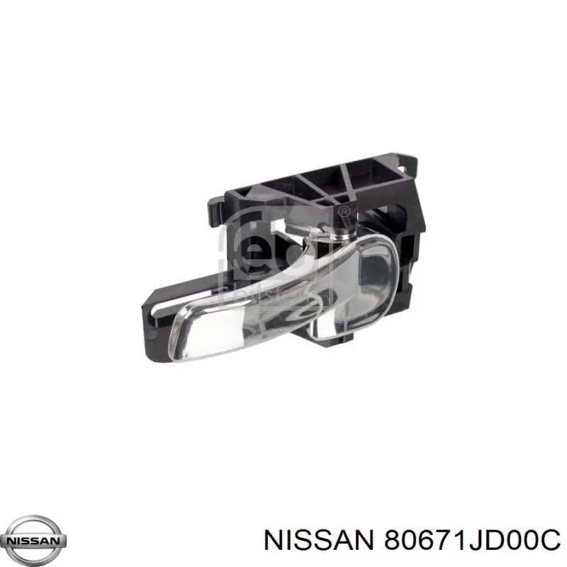 80671JD00C Nissan manecilla de puerta, equipamiento habitáculo, delantera izquierda