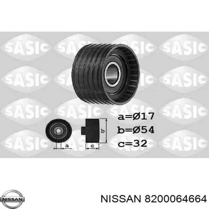 8200064664 Nissan rodillo intermedio de correa dentada