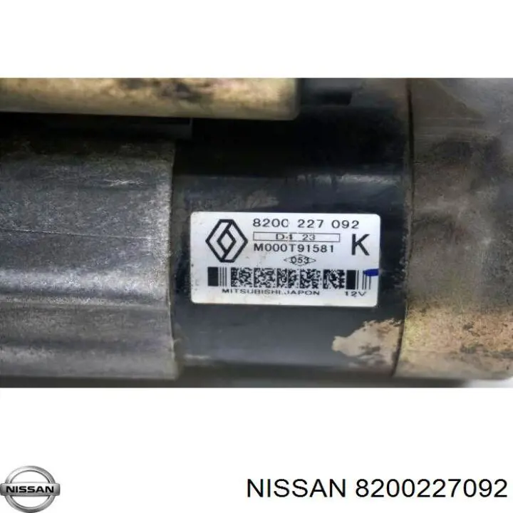 8200227092 Nissan motor de arranque