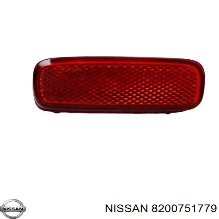 8200751779 Nissan reflector, parachoques trasero, izquierdo