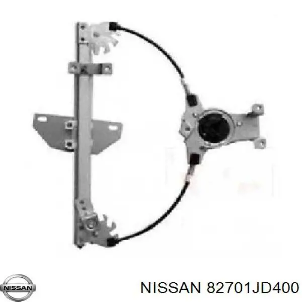 82701JD400 Nissan mecanismo de elevalunas, puerta trasera izquierda