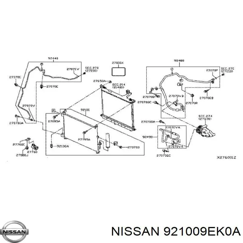  Condensador aire acondicionado para Nissan Versa E12X