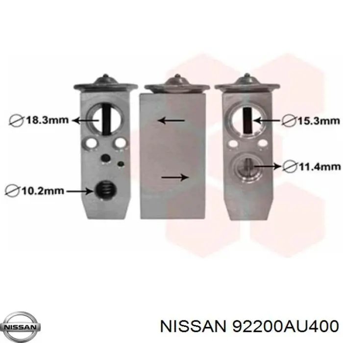 92200AU400 Nissan válvula de expansión, aire acondicionado