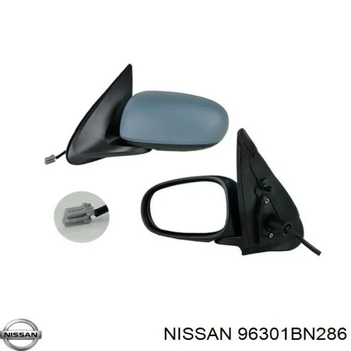 96301BN286 Nissan espejo retrovisor derecho