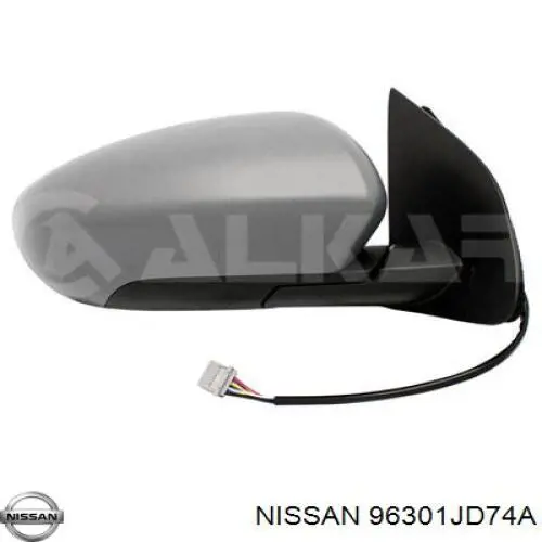  Espejo retrovisor derecho para Nissan Qashqai 1 