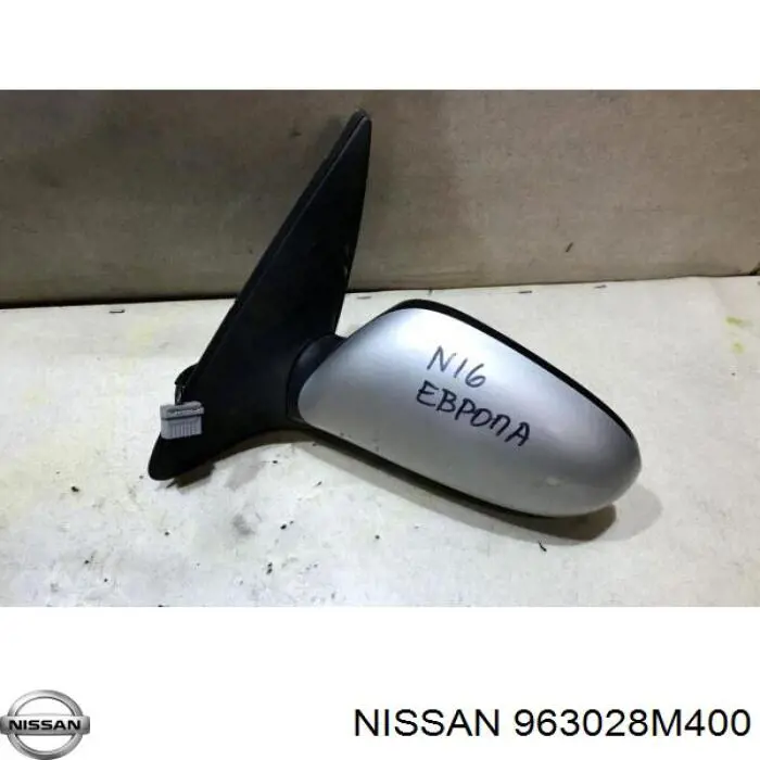 963028M400 Nissan espejo retrovisor izquierdo