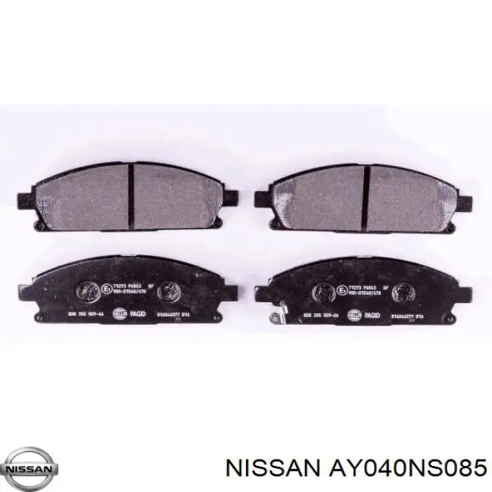 AY040NS085 Nissan pastillas de freno delanteras