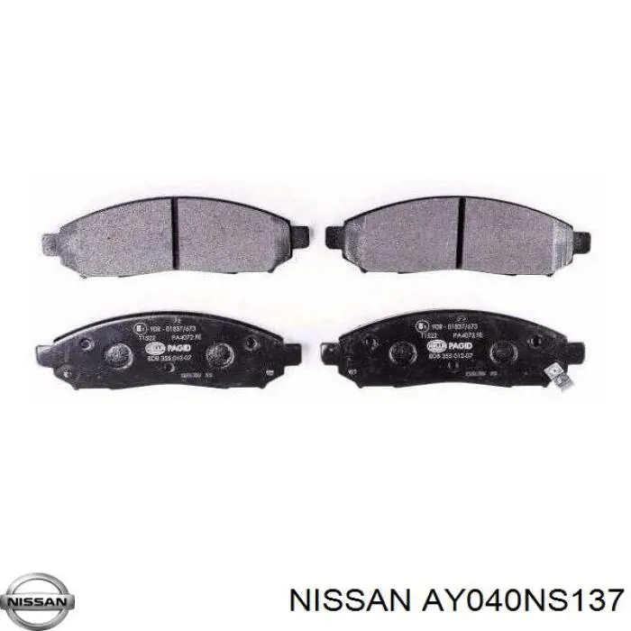 AY040NS137 Nissan pastillas de freno delanteras