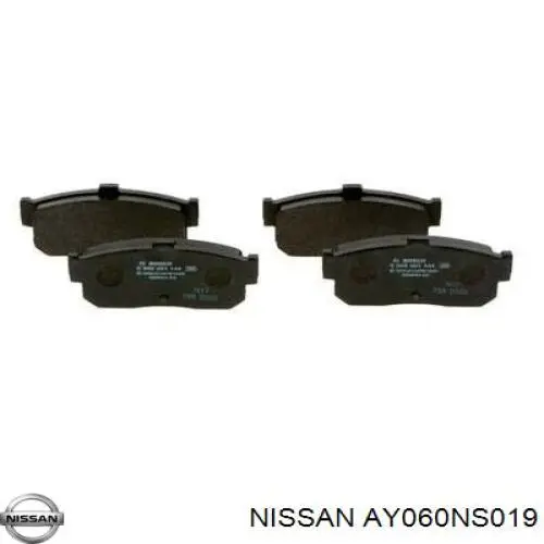 AY060-NS019 Nissan pastillas de freno traseras