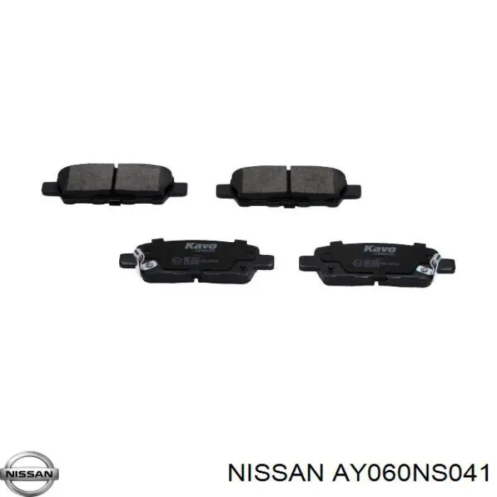 AY060NS041 Nissan pastillas de freno traseras